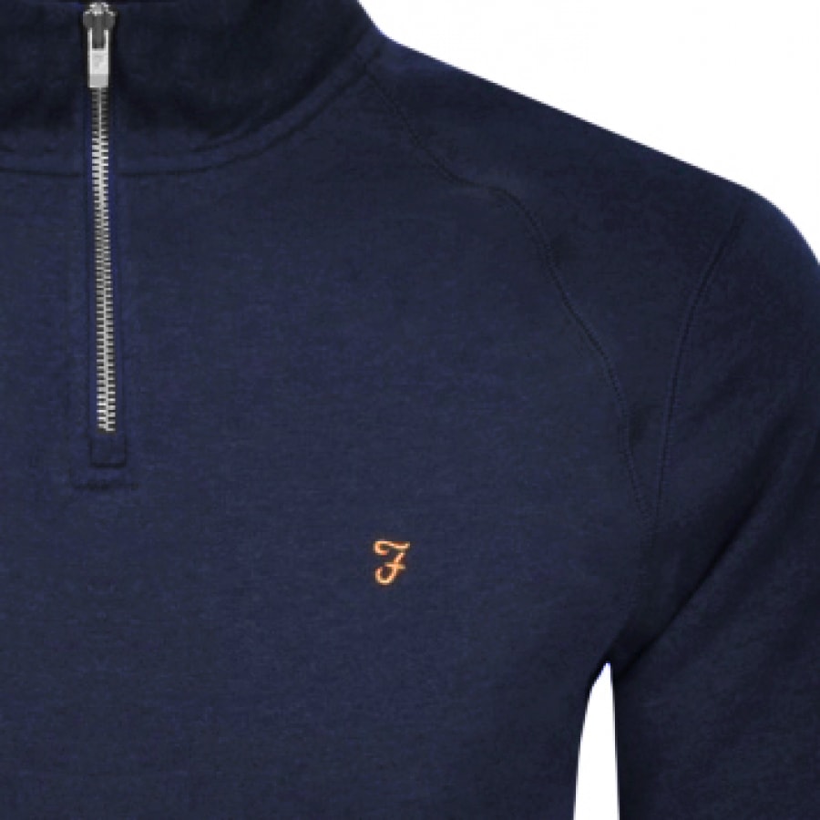 Alternative Image for ProductFarah Vintage Jim Half Zip Sweatshirt Navy3